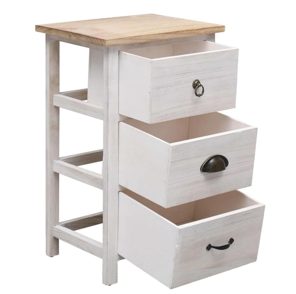 vidaXL Szafka boczna 35x25x57 cm z litego drewna paulownia Zdjęcie produktu 