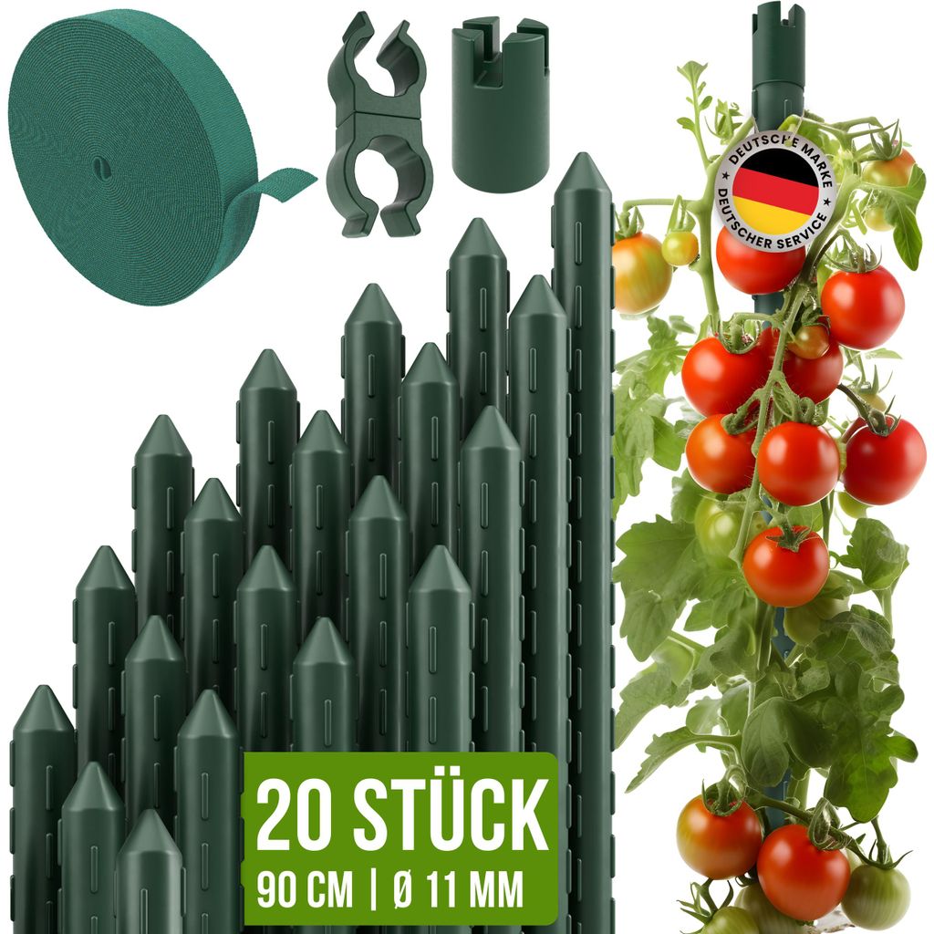 TTL GARDEN Rankstäbe 20er Set 90cm 11mm Pflanzenstütze + Produktbild 