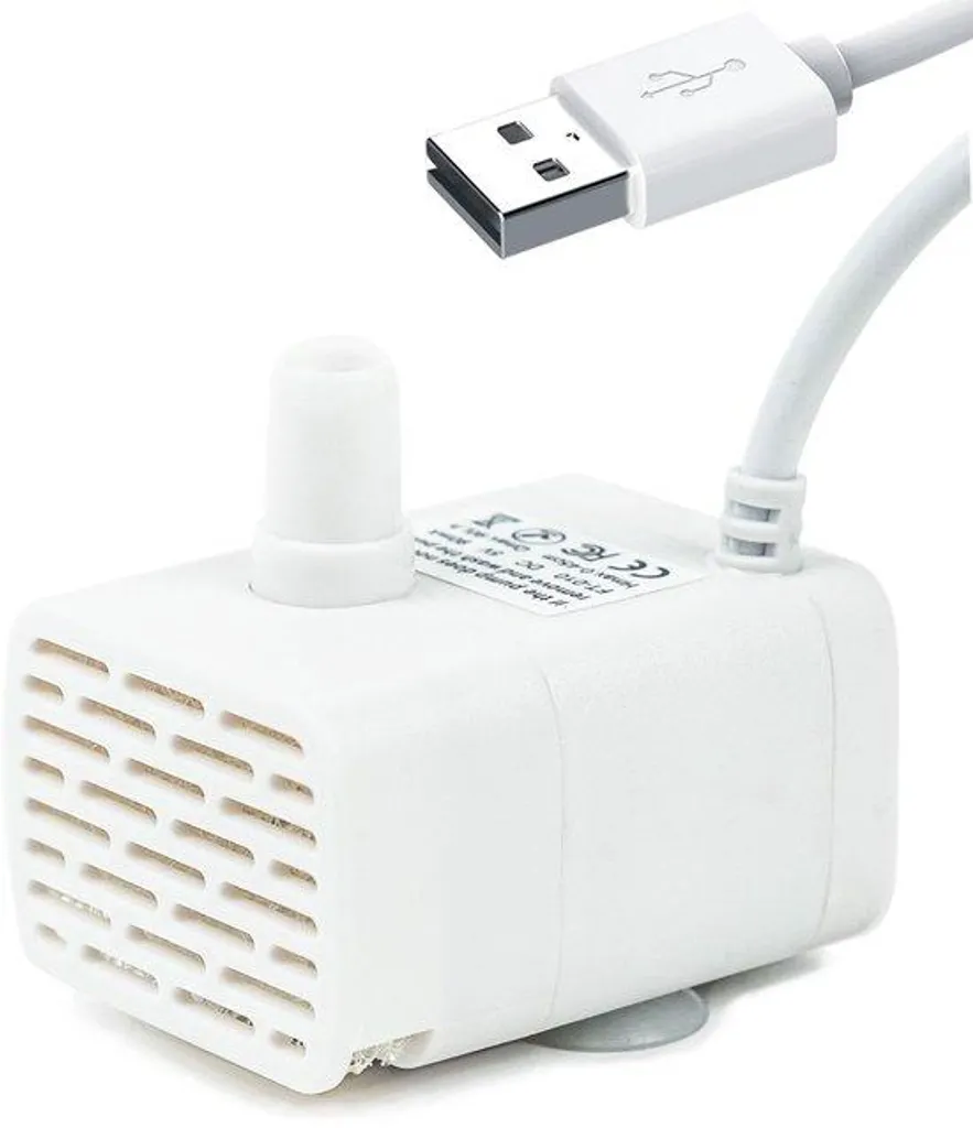 Pompe pour Bassin et Fontaine à Eau Chat USB 90 L/h Usage Polyvalent