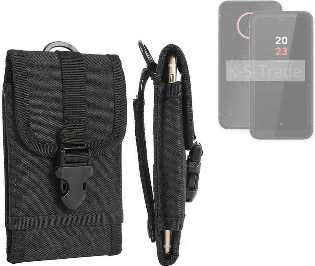 K-S-Trade Holster Handy Hülle kompatibel mit Volla Phone X23 Holster Handytasche Gürtel Tasche Schutz Hülle Robust Outdoor schwarz