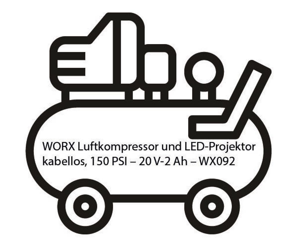 Worx Akku-Kompressor WX092 20 V Produktbild 