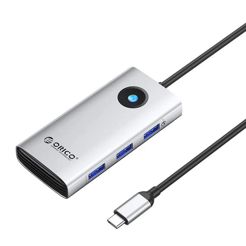 Hub USB C Orico PW11-6PR-SV-EP Adaptateur 6-en-1 avec HDMI 4K et PD 100W