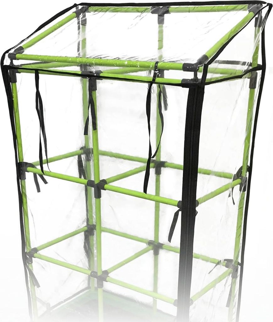 Abdeckhaube UV-beständiger Folie für Pflanzenkästen gegen Regen, ideal für Tomaten 62 x 33 x 104 cm (B x T x H)