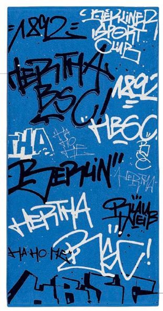 Hertha BSC Duschtuch Graffiti - 1B Produktbild 
