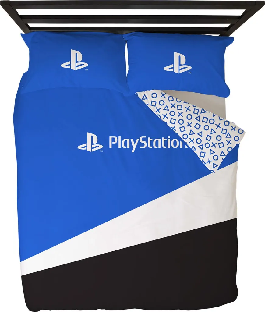 Playstation Drap housse réversible TC253 pour lit simple bleu - 2