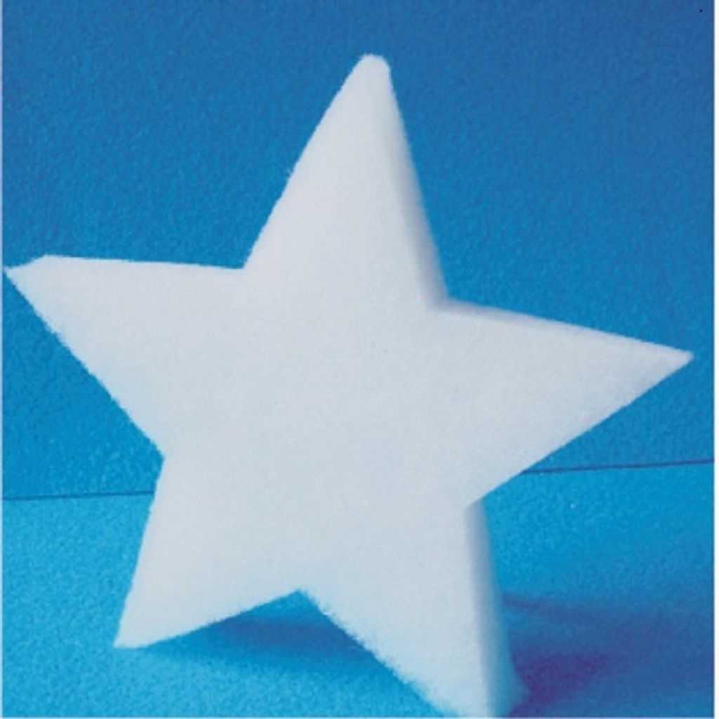 Winterdeko Ein STERN 12cm aus 4cm FORMWATTE. 1 Stück