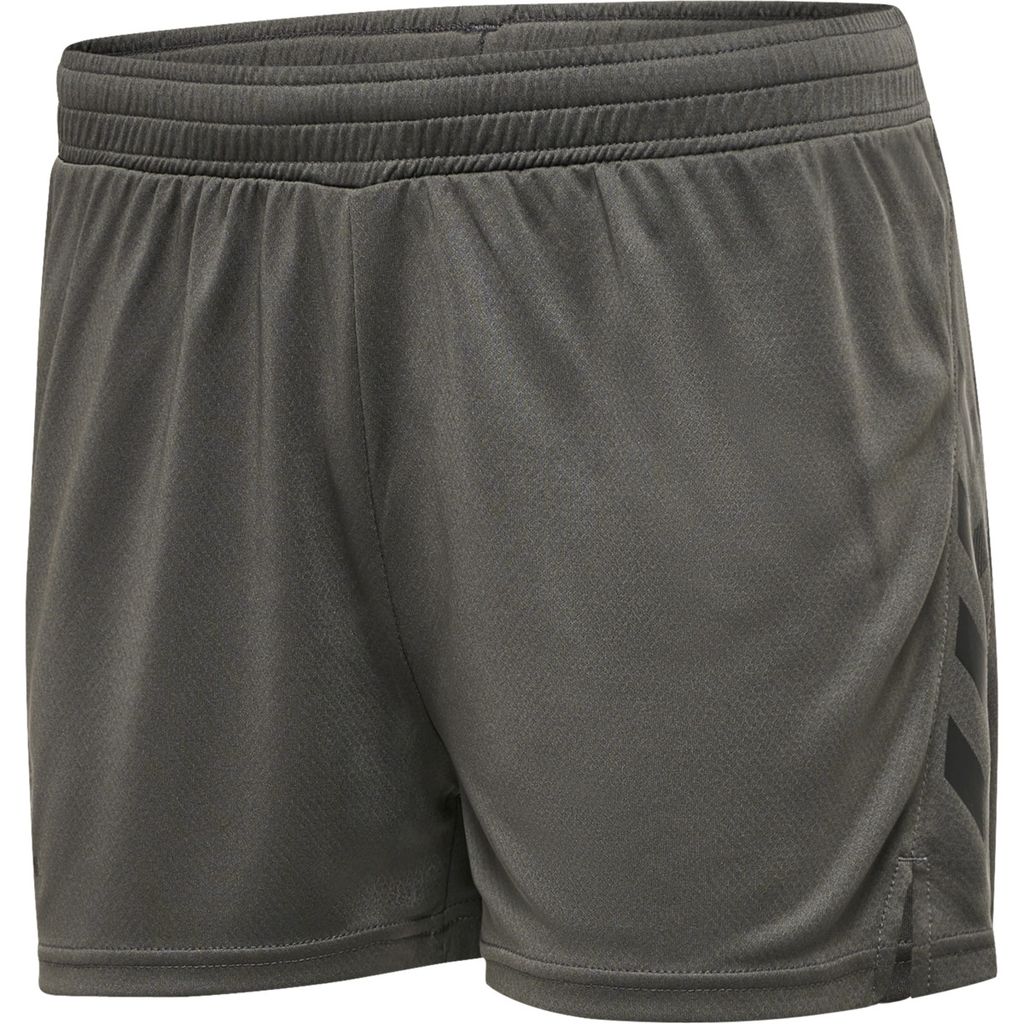 hummel hmlONGRID POLY SHORTS WO - FORGED IRON/JET BLACK - S