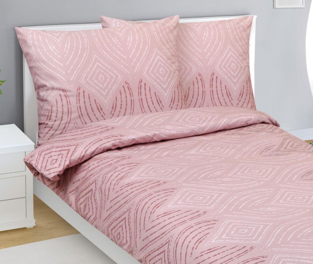 Leinen Baumwollsatin - Altrosa - 140x200, 70x90