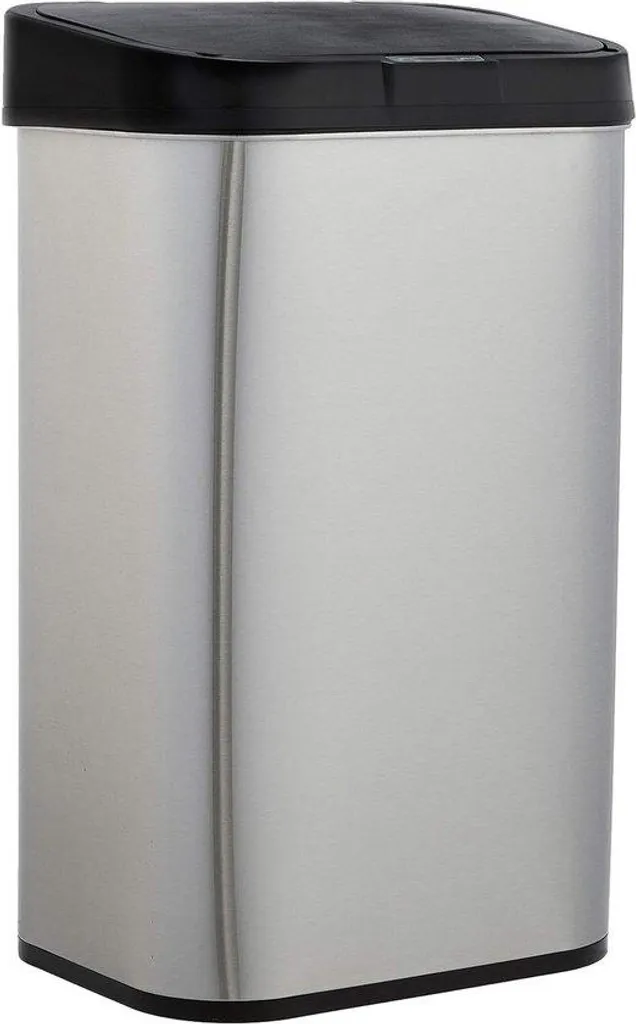 Poubelle inox 60L anti-odeur et sans contact avec détecteur automatique