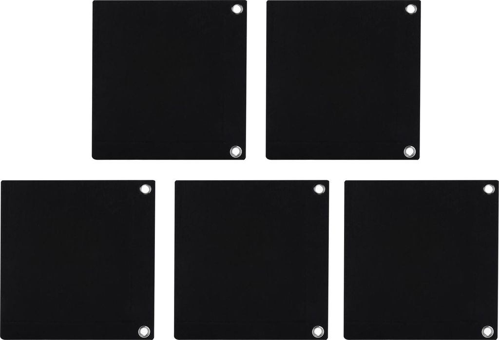 5Pcs Plant Growing Bags Wall Mounted Degradable 3?Pockets Planter Garden AccessoryBlack