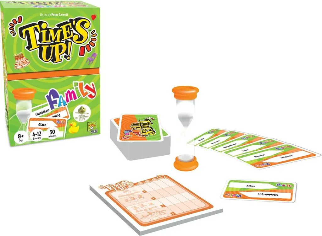 Jeu de cartes pour anniversaire Time's Up Family signé Asmodee