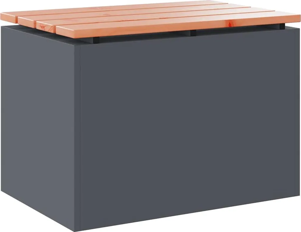 SYFAX™ Panchina da giardino Antracite 60 x 40 x 43 cm Acciaio