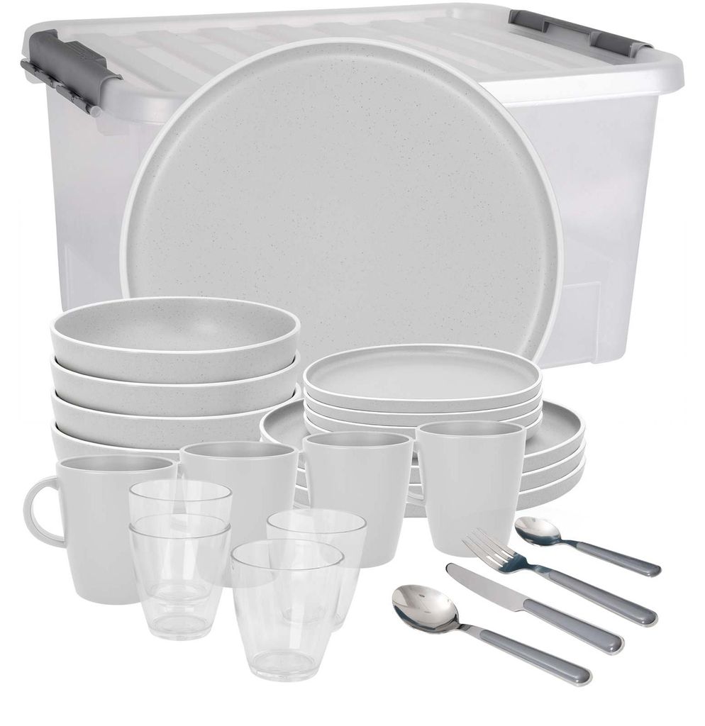 BRUNNER Camping Geschirr Set 4 Personen | Anti-Slip | All Produktbild 