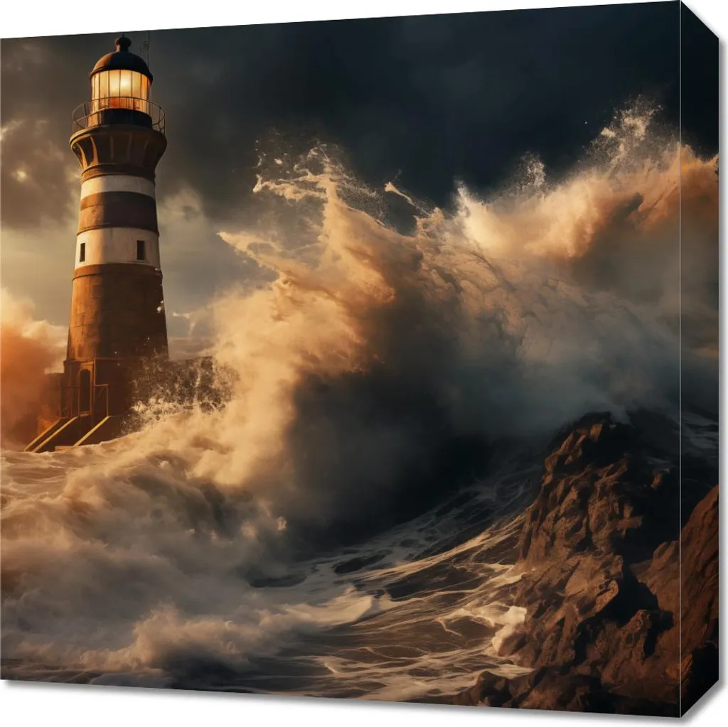 Odissea spietata: Quadro 50x50cm Stampa su Tela d'Arredo Emozionale