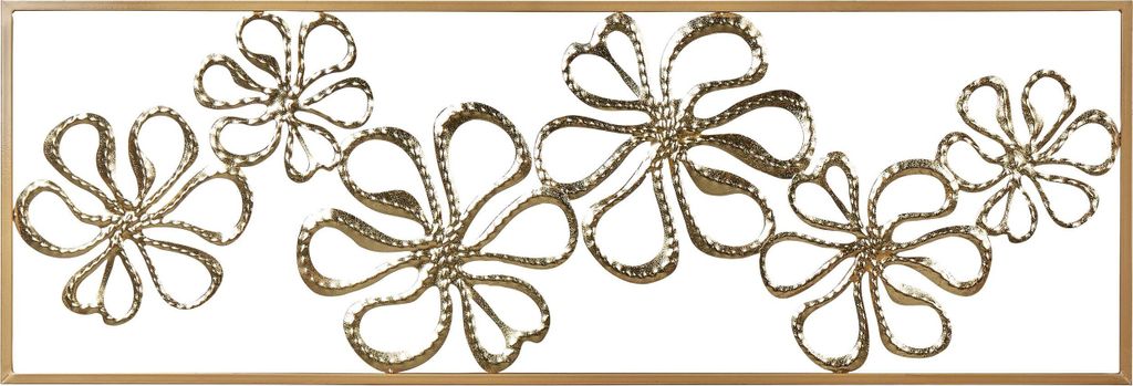 BELIANI Wanddekoration Gold Eisen Blumen Einteilig Handgemacht Modern Wandobjekt Wanddeko für Schlafzimmer Wohnzimmer Flur Küche Esszimmer