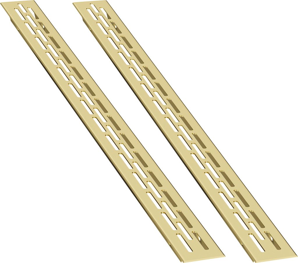 1 x sossai Aluminium Lüftungsgitter Slim 37,5 x 2,4cm in Gold BeLüftungsgitter Slim Türgitter Stegblech Abluft