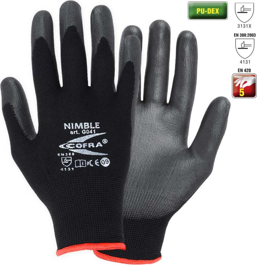 Arbeitshandschuhe aus PolyurethanDEX Polyurethan schwarz 8 (M)