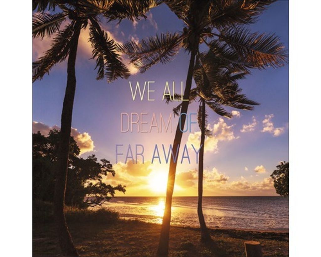 Glasbild Discover Paradise 30x30 cm