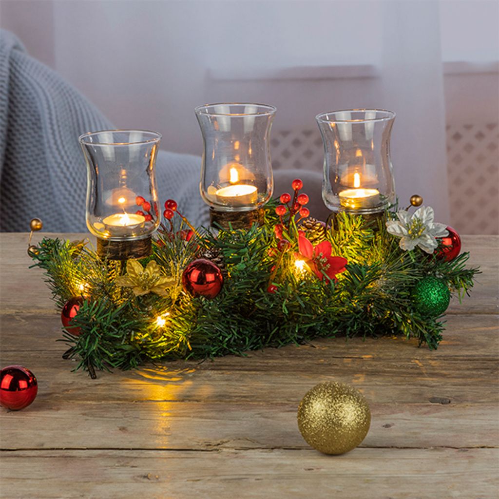 Kerzenhalter mit 6 warm weißen LEDs Produktbild 