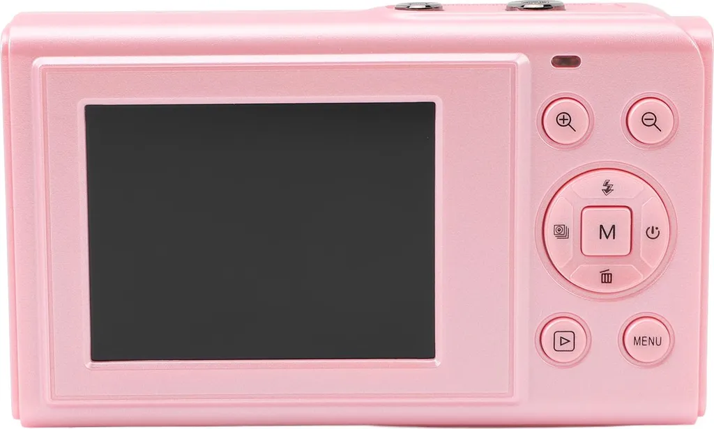 Appareil photo voyage et vlogging 4K pour enfant rose avec zoom et étui