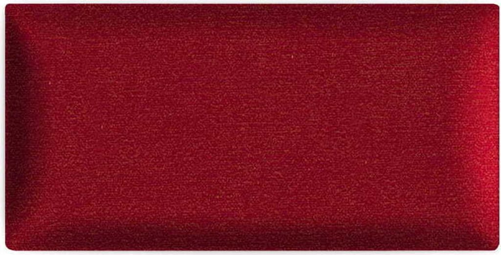 mg design Wandpaneele 3D 30 x 60 cm gepolstert – für sehr einfache Selbstmontage, aus Velourstoff, mit weicher Füllung, Farbe Rot
