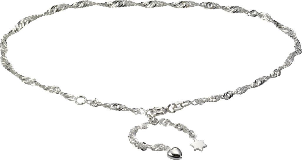F Fusskette 925/- Sterling Silber 23cm weiß 299200028 Produktbild 
