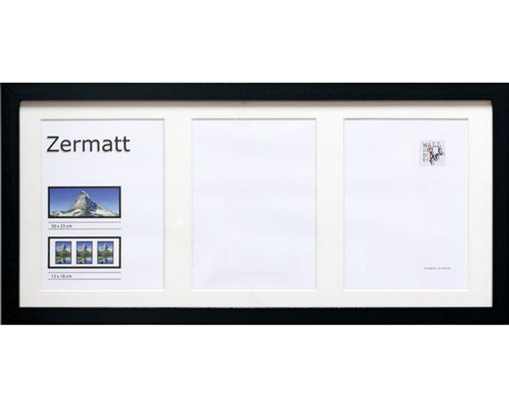 Objektrahmen Zermatt schwarz 23x50 cm Produktbild 1