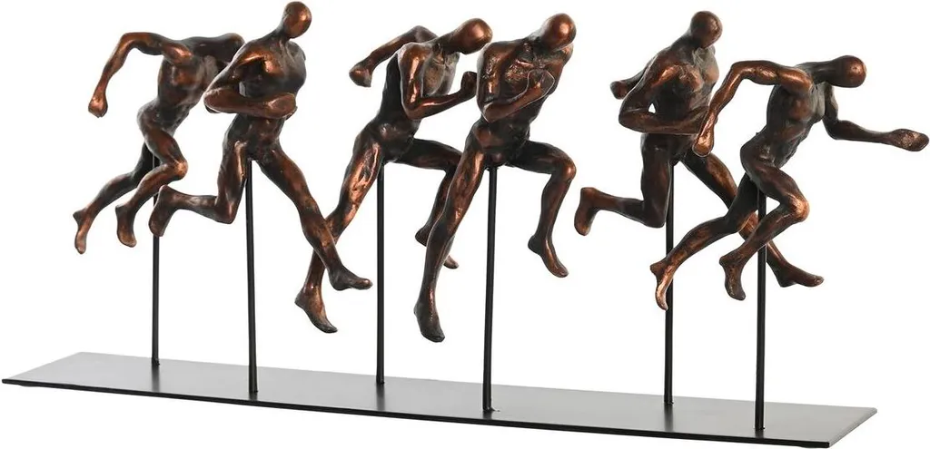 Statue décorative moderne en métal cuivré pour salon DKD Home Decor 43cm