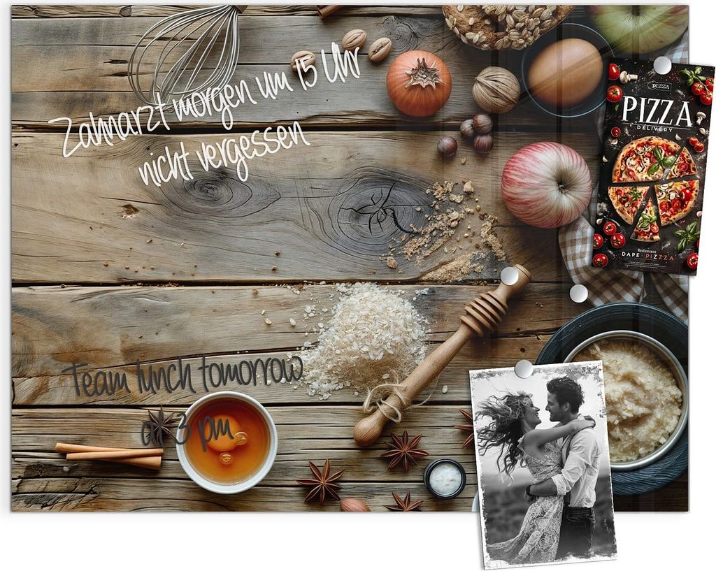 Magnettafel 120x90cm Pinnwand Whiteboard beschreibbar - Herbstbackzubehör