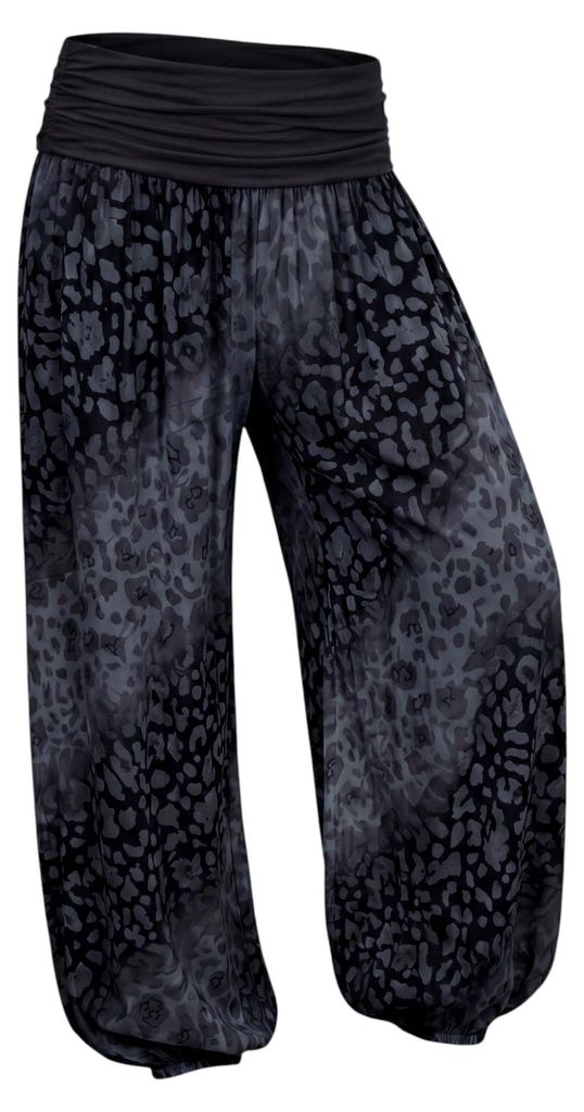 Haremshose Damen Sommerhose Gr. 36-44 luftige Leo Look Produktbild 