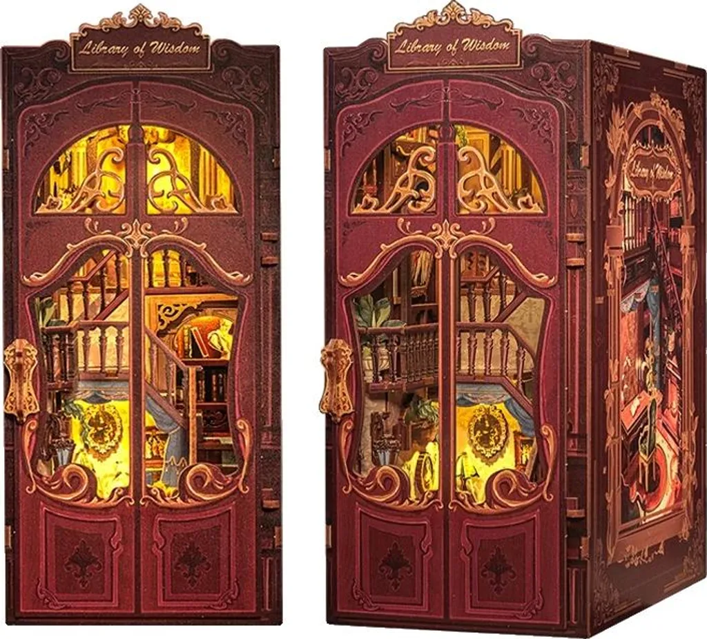 Book Nook DIY Bibliothèque de la Sagesse : Décoration Serre-Livres