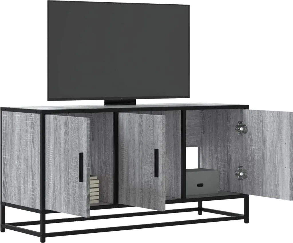 Supporto TV Industriale 100x35x50 cm Grigio Sonoma | Alta Stabilità