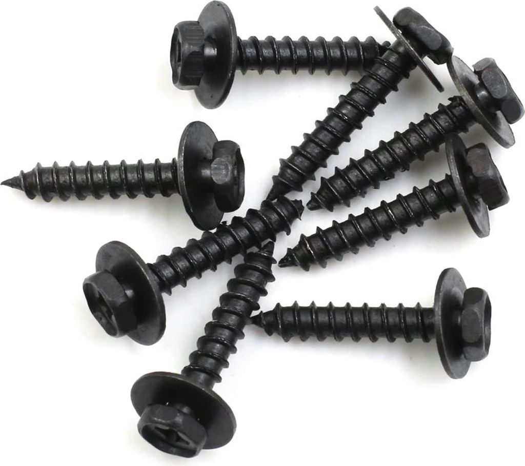 8 Stk. 6x35mm Edelstahl Linsenkopfschraube für Auto Kotflügelstoßstange schwarz