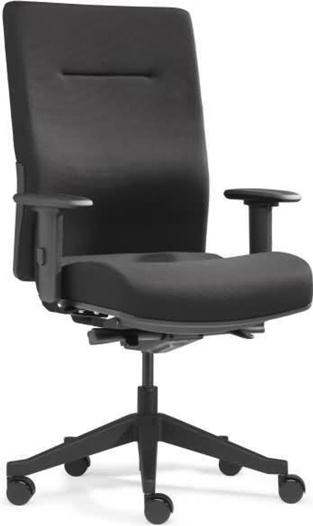 Bandscheiben-Drehstuhl Ergo-Office schwarz mit Armlehnen Produktbild 