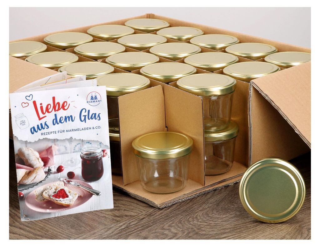 lot de 25 pots 230 ml To 82 couvercle rouge à carreaux avec lot de 25 pots 230 ml To 82 couvercle rouge à carreaux avec