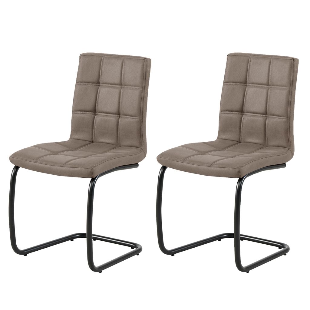 Casa Dolce PARTIA Esszimmerstuhl, 2er Set, taupe, 46,5x55x90,5 cm, Esszimmermöbel, gepolstert