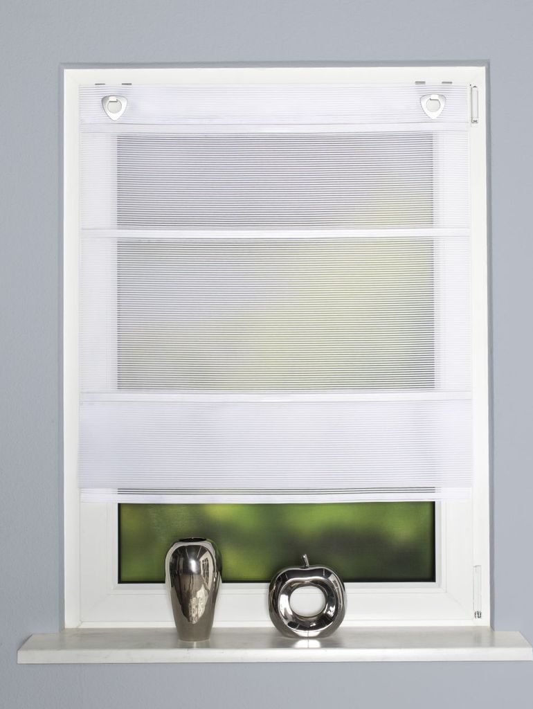 Magnetrollo 130x100 Cm Querstreifen - Digitaldruck Stein-Optik Für Fenster