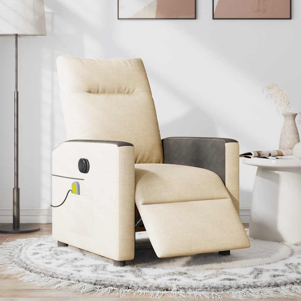 "im Sonderangebot"Massagesessel - TV-Sessel - Einzelsofa elegantes Design - Elektrisch Creme Stoff - 69x86x100cm - Couchsessel DEMöbel449895