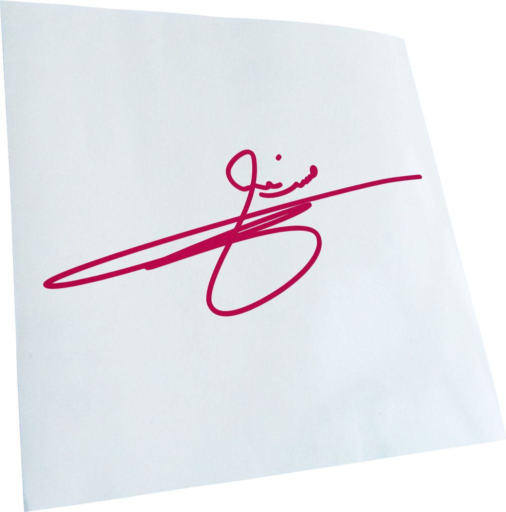 Kiwistar - Autoaufkleber - Hassan Rohani Unterschrift - Pink - 40x16cm - Aufkleber für Auto, Laptop, Fahrrad, LKW, Motorrad Mehrfarbig JDM Decal R...