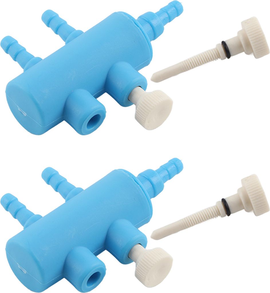 Aquarium Luftverteiler 2-fach, 2 Stück Kunststoff-Durchflussregler für Sauerstoffpumpen