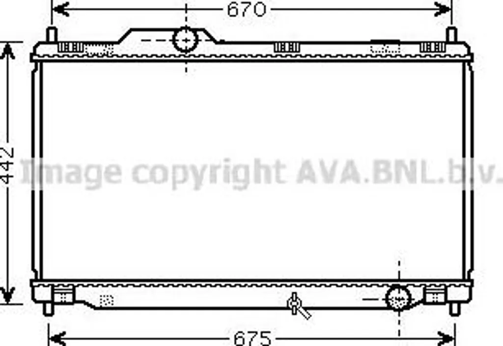 Radiateur moteur AVA TO2461 pour Lexus IS - Référence OE 1640031440