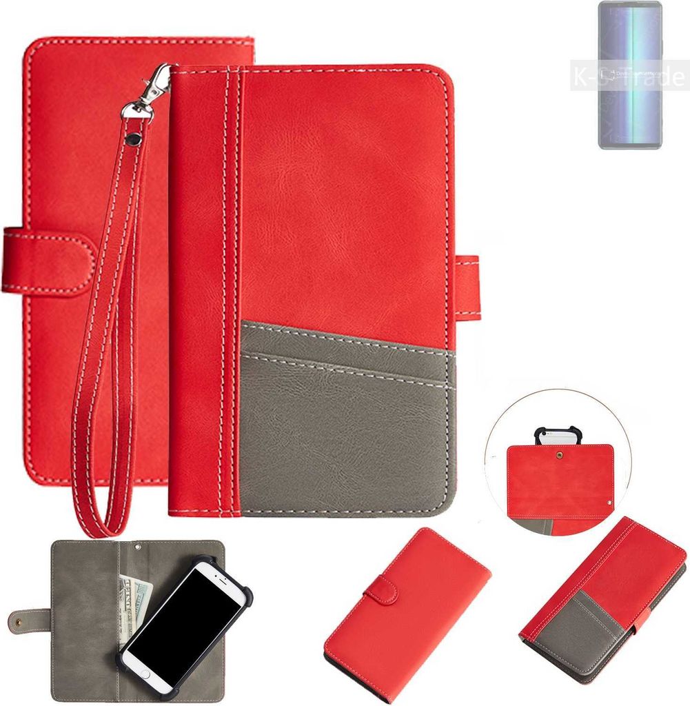 K-S-Trade Handy Schutzhülle für Oukitel WP10 Hülle Portemonnee Brieftasche Klapphülle Kartenfächer Flip Wallet Case Etui