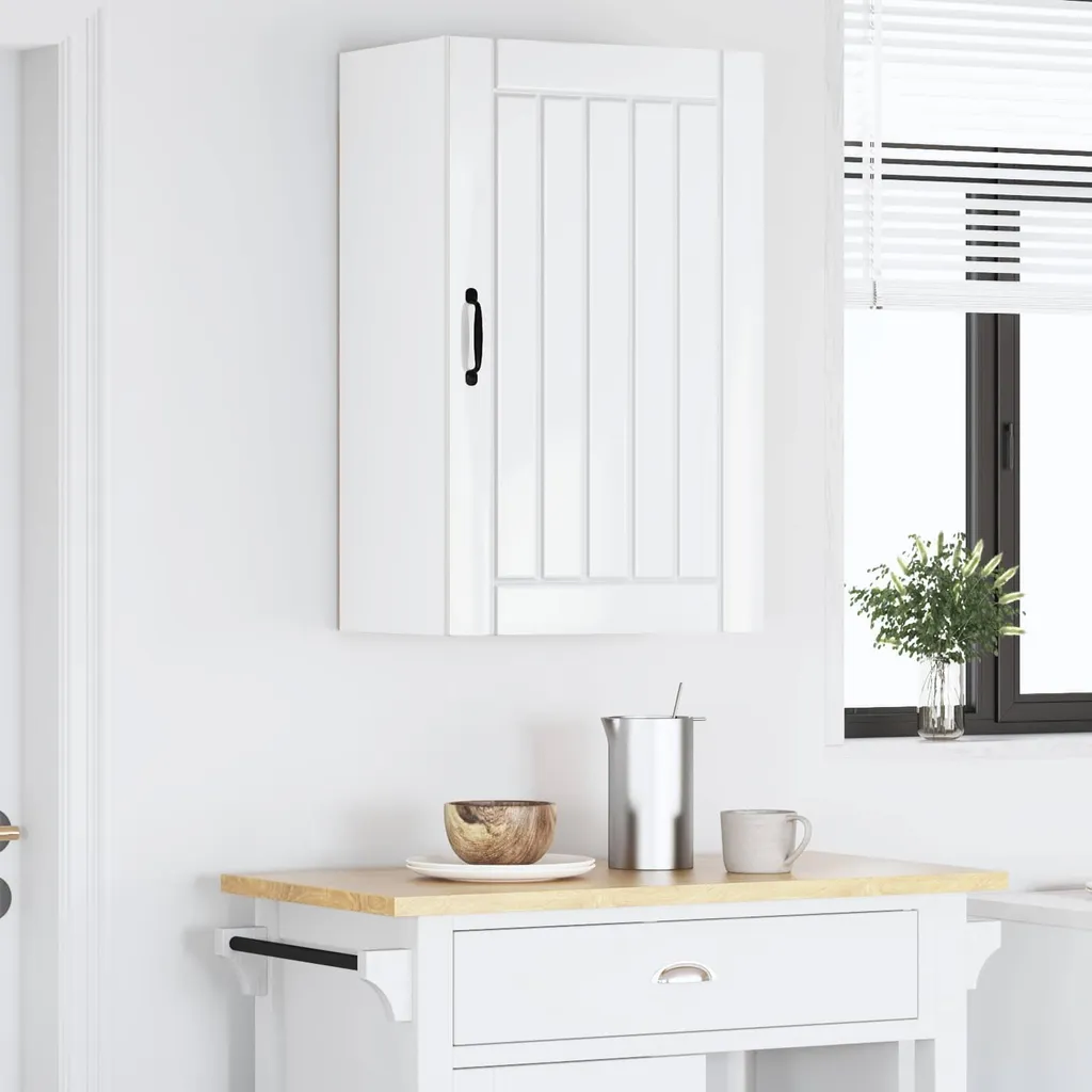 vidaXL Armadio Cucina Bianco Lucido 50x31x80 cm - Mobile Salvaspazio - 4