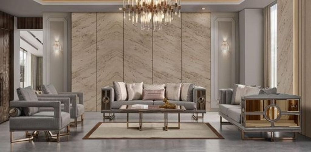 Wohnzimmer Set Sessel 2x 3-Sitzer+ 2x 1-Sitzer ohne Couchtisch 4tlg. JVmoebel