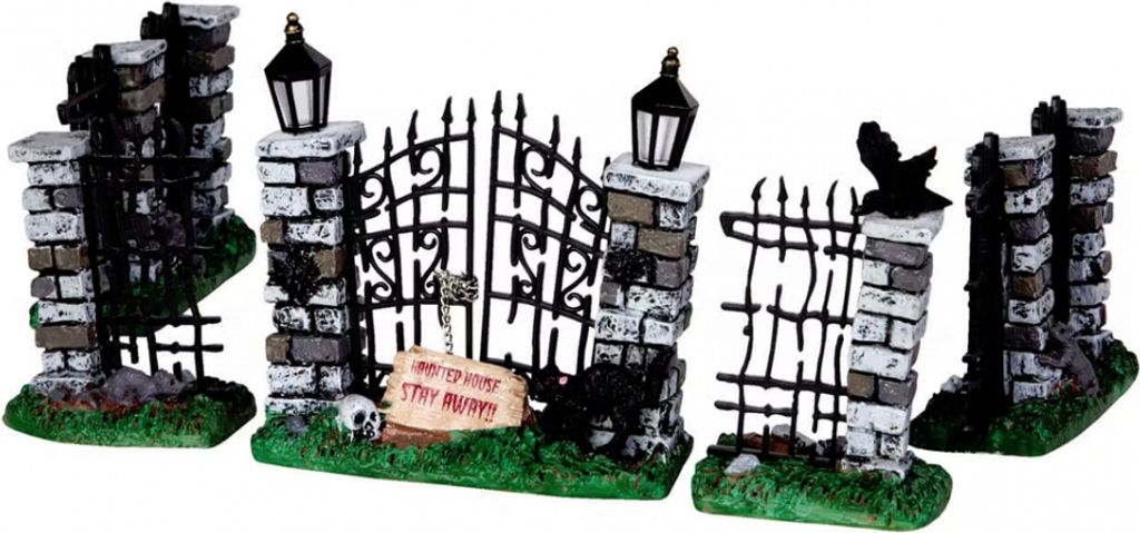 Spooky Iron Gate & Fence - Lemax Spooky Town