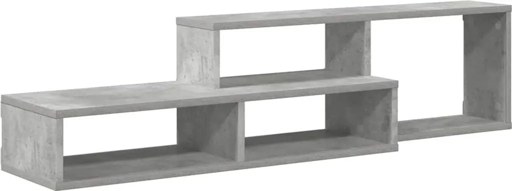 Support TV mural 120x25cm en bois d'ingénierie finition naturelle