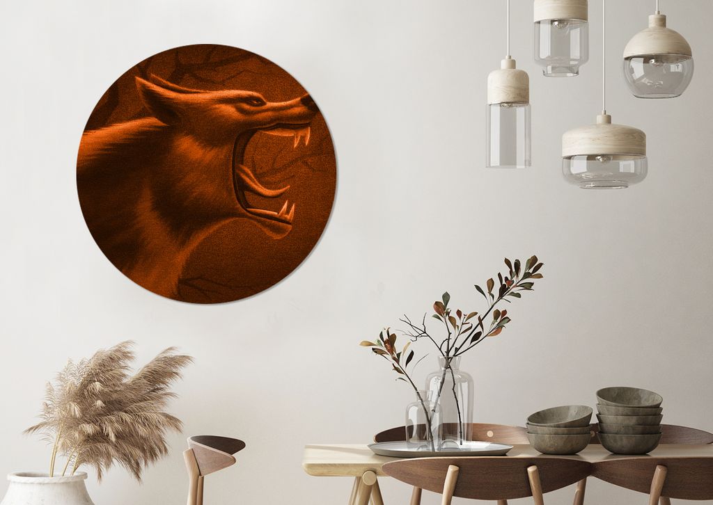 MuchoWow - Mauerkreis - Wandbilder - Runde Bild - Bild aus Aluminium - Schlafzimmer - Wohnzimmerdekoration - Wand Dekoration