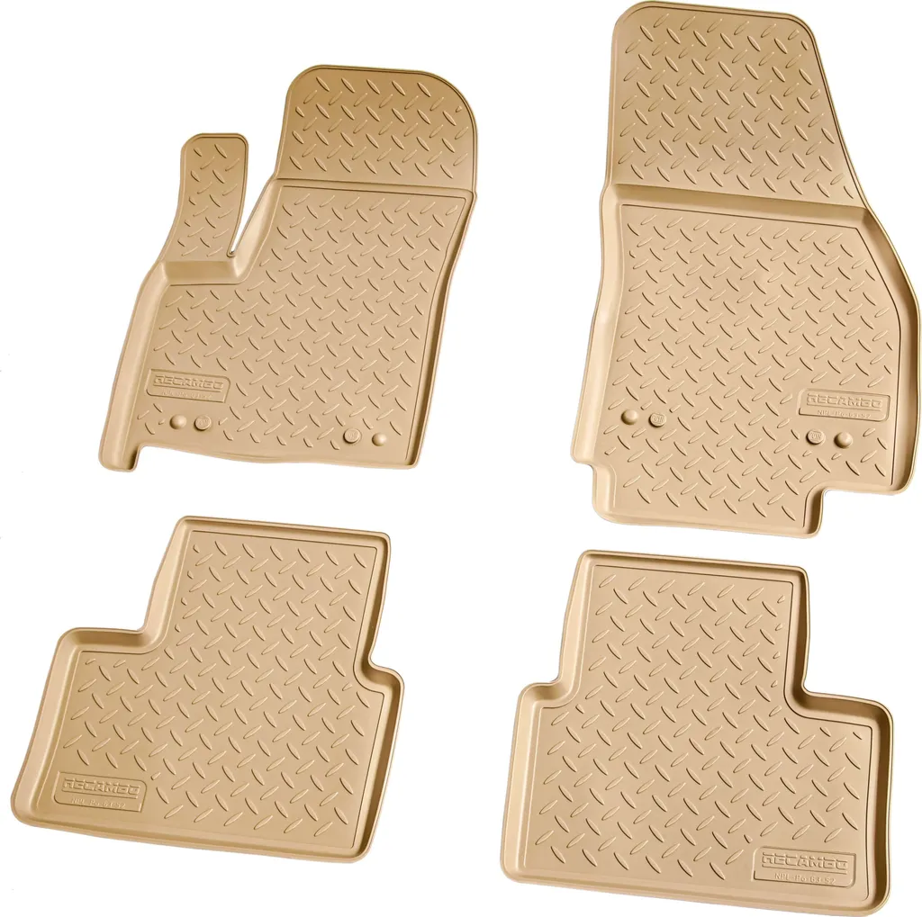 ELMASLINE Tappetini Auto 3D Su Misura Per Opel Meriva B (2010-2017), Bordo Rialzato 4-5 Cm, TPE Antiscivolo E Riciclabile - 3