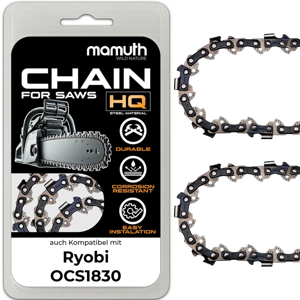 2x catena per motosega 30cm 1,1mm 3/8" 45 TG per Ryobi Immagine del prodotto 