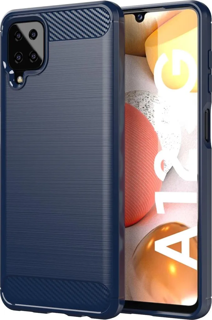 Custodia Samsung Galaxy A12 M12 Cadorabo Blu - Cover Protettiva Chic